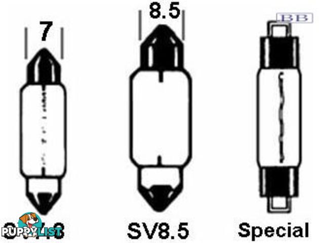 Festoon Bulb 12V 10w