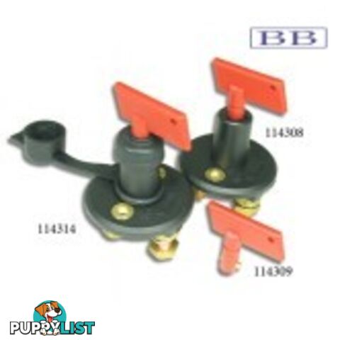 Key Type Battery Switch - With Boot