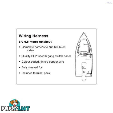 6-6.5 Metre Cabin Cruiser Wiring Harness