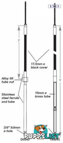 D0345 - TFX steering cable - 6.75m