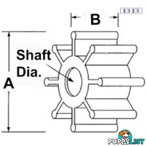 Jabsco pump impellers  nitrile 9200-0003 9200-0023 9200-21B