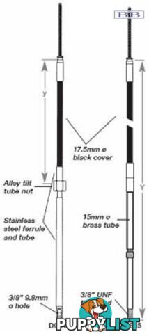 190845 - TFX steering cable - 2.00m