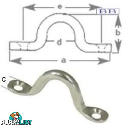 S/S Saddle 5mm c/s screws