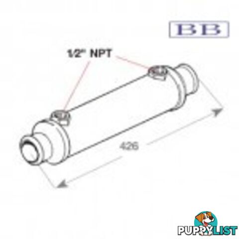 Oil cooler - 63 mm Waterway