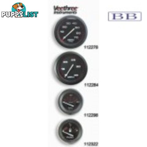 Marine gauges Tachometers Black Amega Tacho 7000 RPM In & Outboard