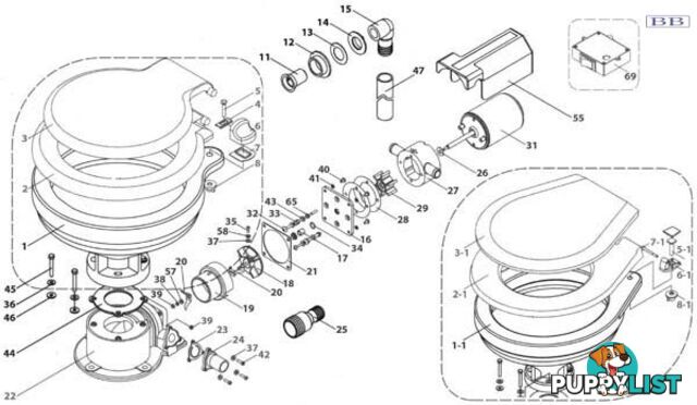 TMC Discharge Port/Elbow for Luxury (64)