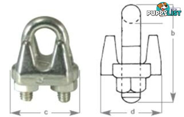 S/S Wire Rope Grip suits wire 2mm