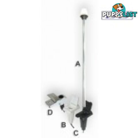 Pole Light Base PVC White