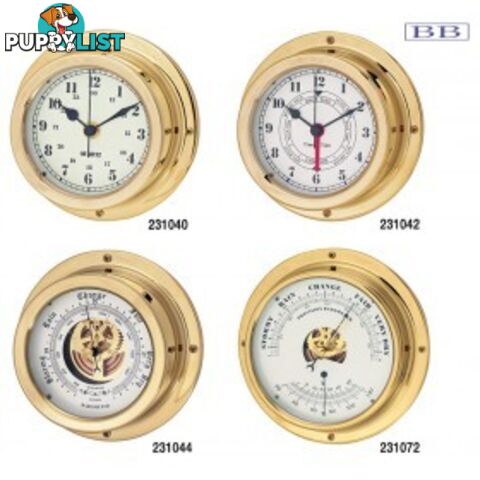 Marine Clocks, Tide Clocks and Barometers - Enclosed 150mm 180mm