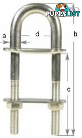 'U' Bolt Stepped 115mm