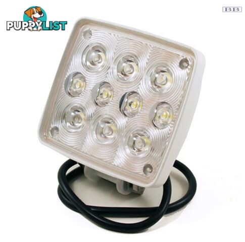 ¥éËLED spotlight with 10 extra bright diodes operating at a range between 9~36 volts