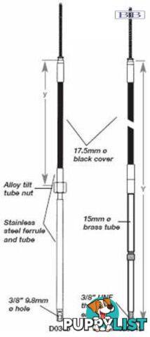 190845 - TFX steering cable - 8.00m