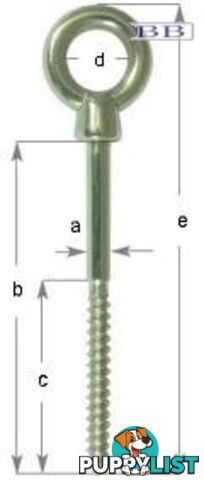 Eye Head Lag Screw - 8mm