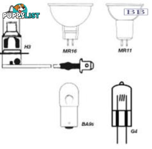 Quartz Halogen Bulb 12V 55w