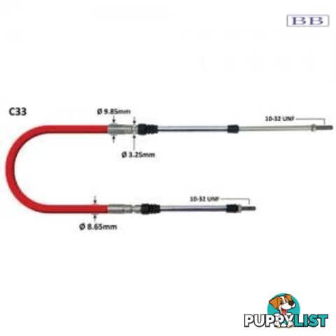 Teleflex 33c CC230 1.83m (6') Replaces CC172 Control Cables 6ft to 24ft