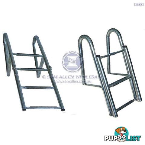 Ladder Telescopic Boarding Ladder with rail - Stainless Steel