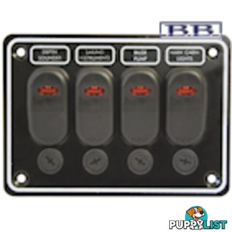 Marine Switch Panel Splashproof with LED in 3-4-6 switch