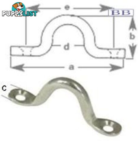 S/S Saddle 4mm c/s screws