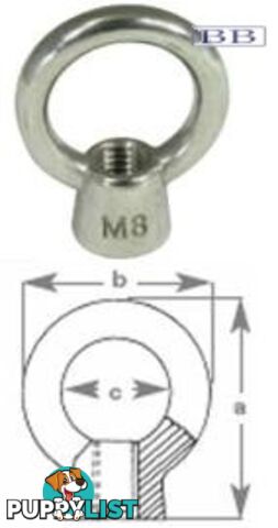 S/S Eye Nut M10