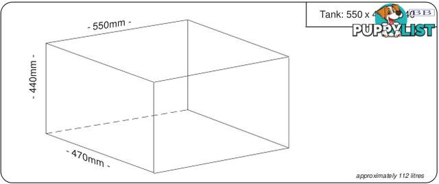 Water tanks 550mm LONG x 470mm MID x 440mm SHORT 110 litre