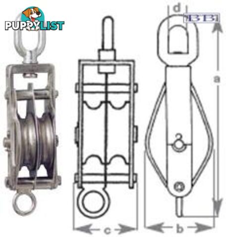 Double Trawl Block 16mm