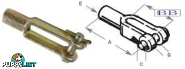 Clevis end terminal suits 40 series