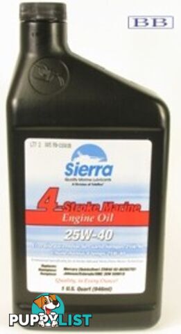 Oil 25W-40 - Inboard/Stern Drive - 4.7l  (5 quart)