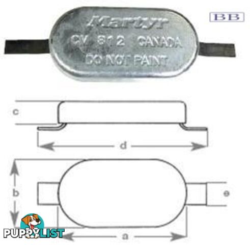 Oval Anode with Strap 13.0kg