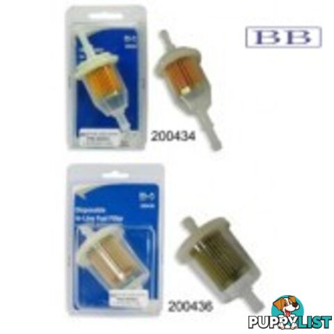 Disposable In-line Fuel Filter 6 & 8 mm