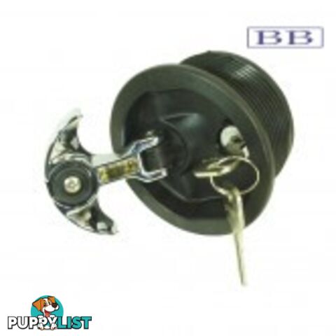 'T' Handle Flush Latch White Key Lock