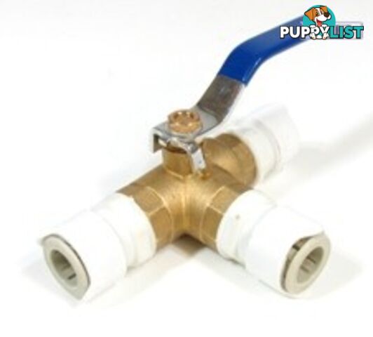 Three Way Ball Valve with Quick Connect Adaptors