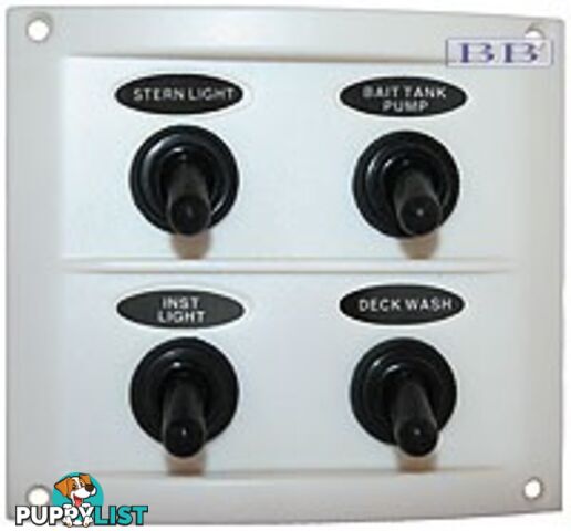 Splashproof switch panel 4 switch