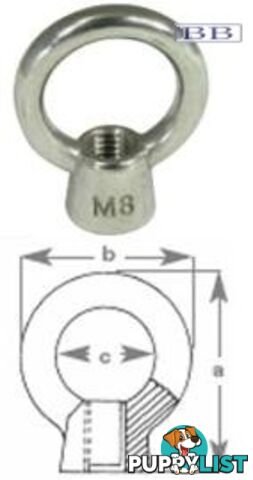 S/S Eye Nut M12