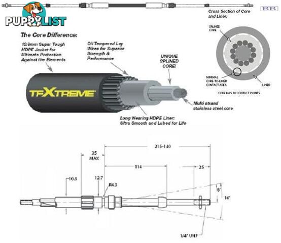 CC693 TFXTREME Control Cable 5.75m