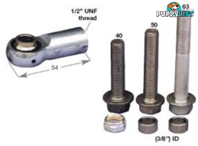 Tie Rod End Kit Zinc Plated