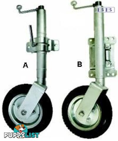 Jockey wheel heavy duty solid wheel fixed mount