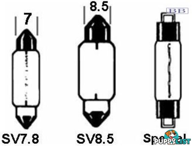 Festoon Bulb 12V 10w