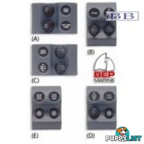 2 x On/Off Toggle Switch Panel, Black