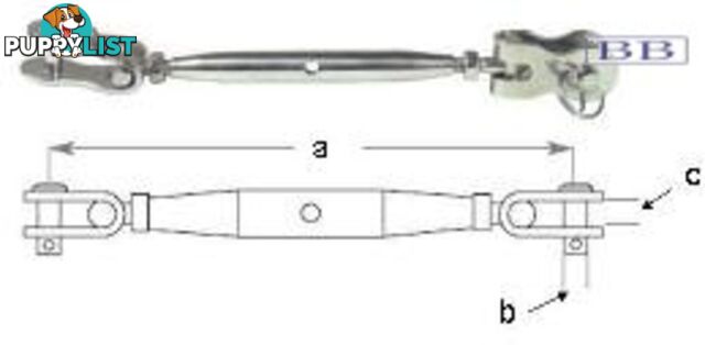 Turnbuckle Toggle - Toggle M6 Thread