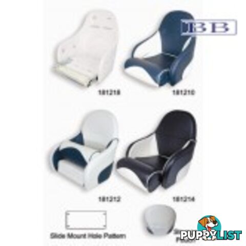 Boat seats Ocean boat Seat White & Blue Trim