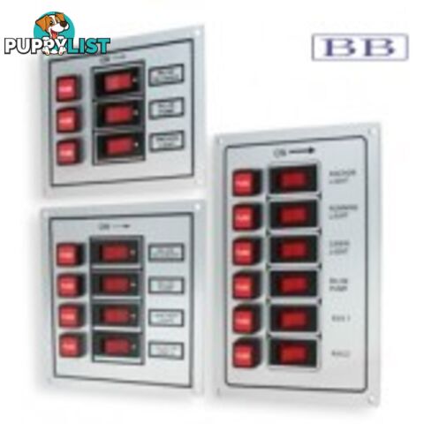 Illuminated 4 Vertical Switch Panel