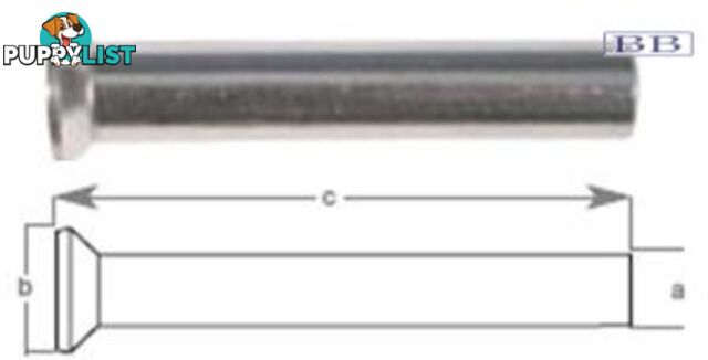 Countersunk Head End Terminals suits 1/8" wire TO 4mm