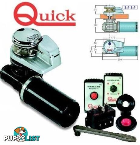 Quick anchor Winches Vertical Winch - Aries 500 (20- 30mm deck)