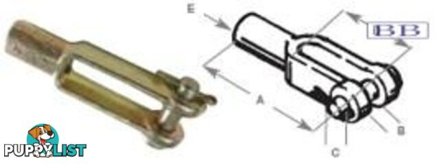 Clevis end terminal suits 60 series