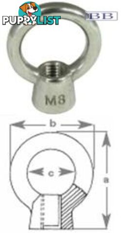 S/S Eye Nut M6