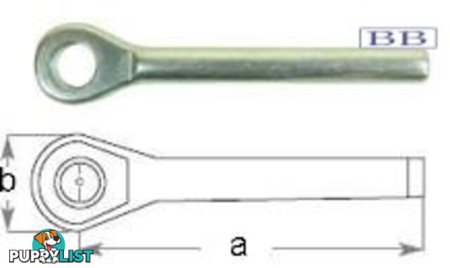 Swage Eye Terminal to suit 3.0mm wire