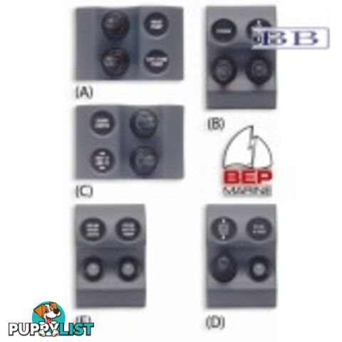 2 x On/Off Toggle Switch Panel, White