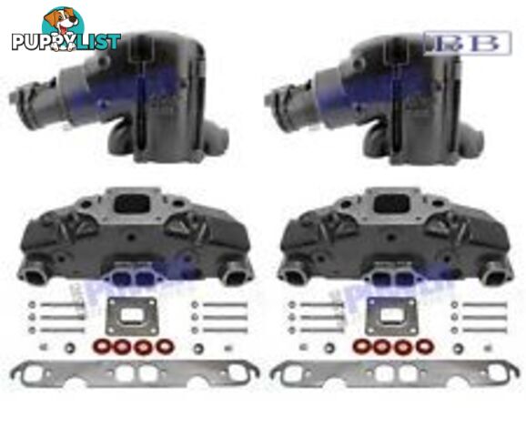 DRY Joint Manifolds Risers kit small block V8 to suit Mercruiser generic