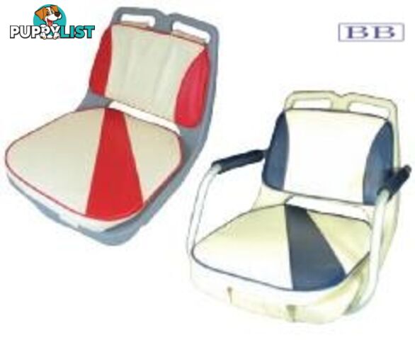 Boat Bay Seat Upholstery Off White & Navy