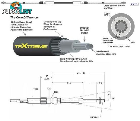 CC693 TFXTREME Control Cable 6.00m